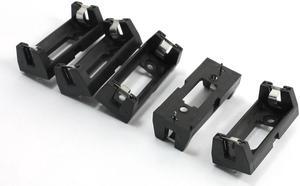 Pins Mounted Black Plastic Battery Holder Shell for CR123A 3V 5 Pcs