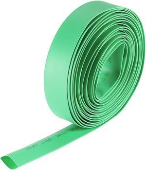 Heat Shink Tubing, 14mm Dia 23mm Flat Width 2:1 Ratio Shrinkable Tube Cable Sleeve 7m - Green