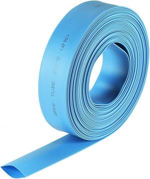 Heat Shink Tubing, 5/8"(16mm) Dia 26mm Flat Width 2:1 Ratio Shrinkable Tube Cable Sleeve 7m - Blue