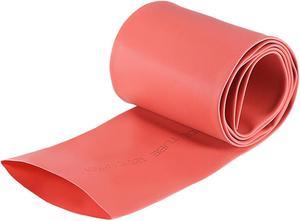 Heat Shink Tubing, 2"(50mm) Dia 80mm Flat Width 2:1 Ratio Shrinkable Tube Cable Sleeve 1m - Red