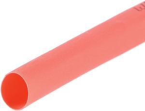 Heat Shink Tubing, 1/4"(6mm) Dia 10mm Flat Width 2:1 Ratio Shrinkable Tube Cable Sleeve 7m - Red