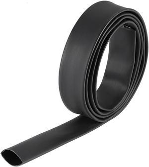 Heat Shink Tubing, 1/2"(12.7mm) Dia 22mm Flat Width 3:1 Ratio Shrinkable Tube Cable Sleeve 1m - Black