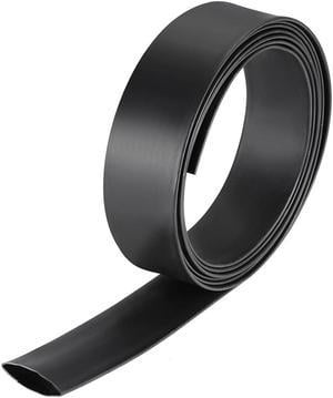 Heat Shink Tubing, 1"(25mm) Dia 42mm Flat Width 3:1 Ratio Shrinkable Tube Cable Sleeve 10ft - Black