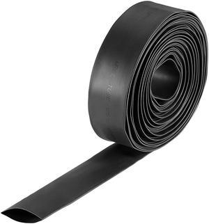 Heat Shink Tubing, 18mm Dia 30mm Flat Width 2:1 Ratio Shrinkable Tube Cable Sleeve 7m - Black