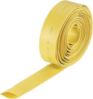 Heat Shink Tubing, 18mm Dia 30mm Flat Width 2:1 Ratio Shrinkable Tube Cable Sleeve 7m - Yellow