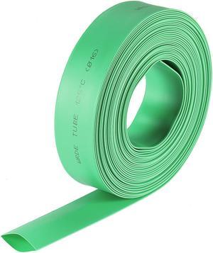 Heat Shink Tubing, 5/8"(16mm) Dia 26mm Flat Width 2:1 Ratio Shrinkable Tube Cable Sleeve 7m - Green