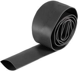 Heat Shink Tubing, 22mm Dia 37mm Flat Width 2:1 Ratio Shrinkable Tube Cable Sleeve 1m - Black