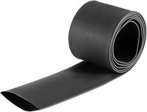 Heat Shink Tubing, 30mm Dia 50mm Flat Width 2:1 Ratio Shrinkable Tube Cable Sleeve 1m - Black