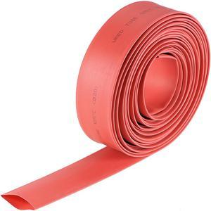 Heat Shink Tubing, 3/4"(20mm) Dia 34mm Flat Width 2:1 Ratio Shrinkable Tube Cable Sleeve 7m - Red