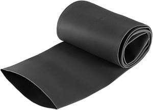 Heat Shink Tubing, 60mm Dia 98mm Flat Width 2:1 Ratio Shrinkable Tube Cable Sleeve 1m - Black