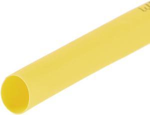 Heat Shink Tubing, 1/4"(6mm) Dia 10mm Flat Width 2:1 Ratio Shrinkable Tube Cable Sleeve 10ft - Yellow