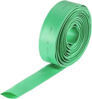 Heat Shink Tubing, 18mm Dia 30mm Flat Width 2:1 Ratio Shrinkable Tube Cable Sleeve 7m - Green