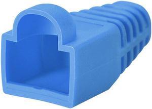 RJ45 Boots Cover Anti Dust Protector for Network Cable Cat5 Cat5E Cat6 6mm Hole Dia Blue Plastic 20Pcs