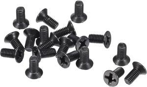 M3.5 x 8mm Phillips Screw Fastener Black for Laptop PC TV Fan Audio Switch 150pcs