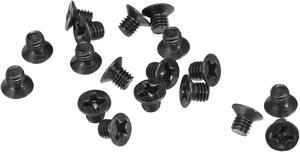 M3 x 3mm Phillips Screw Fastener Black for Laptop PC TV Fan Audio Switch 150pcs