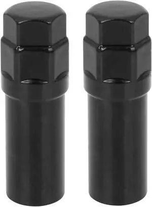 2 Pcs Chrome 7 Spline Black Wheel Lug Nut Drive Tuner Key Tool Lock 16.5mm