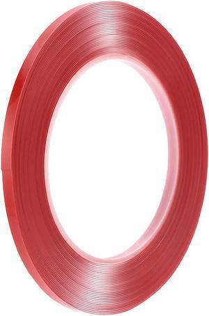 13/64 Inch x 32.5Ft Heat Resistant Acrylic Double Sided Adhesive Tape for Touch Screen Repairing 0.5mm Thickness Clear with Red Protect Film