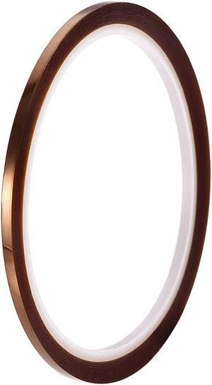 High Temperature Tape 1/8 Inch x 98ft Heat Resistant Sublimation Polyimide Tape for Protecting Circuit Board 250C to 300C