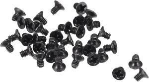 M2 x 3mm Phillips Screw Fastener Black for Laptop PC TV Fan Audio Switch 350pcs