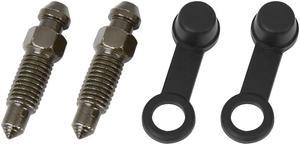 2Pcs M7x1mm Banjo Bolt Bleeder Screw with Cap for Motorcycle Brake Master Cylinder