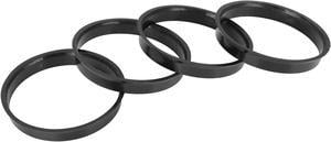 4pcs Plastic 67.1mm OD to 65.1mm ID Car Hub Centric Rings Wheel Bore Center Spacer Hub Rings Black