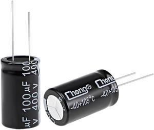 100uF 400V Capacitor, Aluminum Electrolytic Capacitors 105C High Temp 3pcs