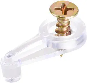 Glass Retainer Clips Kit , 1inch Cabinet Glass Door Clips Holder with Screws for Cabinet Door , Windows , Mirrors , 20Set
