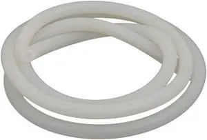 4mm x 8mm High Temp Resistant Silicone Rubber Tube Hose Pipe Milky 1 Meter Long