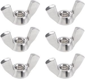 5/16"-18 Wing Nuts 304 Stainless Steel Hurricane Shutters Butterfly Nut Hand Twist Tighten Fasteners Parts 6pcs