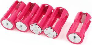 Unique Bargains 5pcs OFuchsia Battery Holder for 3 x 1.5V AAA Batteries Flashlight Torch