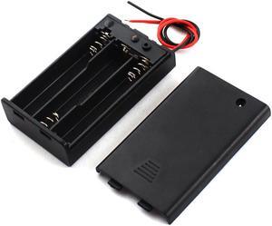 Wire Leaded Open Frame Rectangle Cell Box Case Holder for 3 x 1.5V AAA Battery