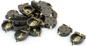 20Pcs PCB Surface Mouting CR1220 Button Cell Battery Holder Coffee Color