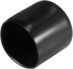 8pcs Rubber End Caps 45mm ID Vinyl Round End Cap Cover Screw Thread Protectors Black