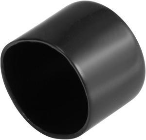 8pcs Rubber End Caps 42mm ID Vinyl Round End Cap Cover Screw Thread Protectors Black