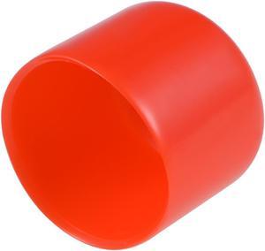 15pcs Rubber End Caps 1 1/4"(32mm) ID Vinyl Round End Cap Cover Screw Thread Protectors Red