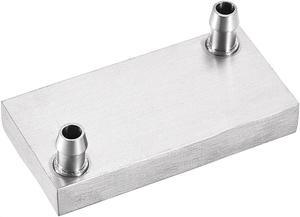 Aluminum Water Cooling Block 40x80x12mm Polished Heatsink with Nozzle Upward for PC Computer CPU Graphics Radiator