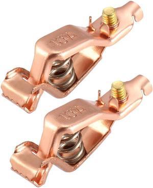 Battery Test Clip 10 Amps Spring Clamp Replacement for Automotive Car, Copper 2pcs