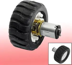 Gear Box N20 DC Motor 1500-10000RPM 6V + Tire Wheel for Remote Control Car