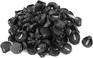 100 Pcs CR2032 CR2025 Coin Cell Button Battery Socket Holder Case Black
