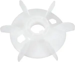 1Pcs 180*38mm D Shaft Replacement White Plastic 6 Impeller Motor Fan Vane
