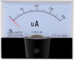 44C2-A Analog Current Panel Meter DC 200uA Ammeter for Circuit Testing Ampere Tester Gauge 1 PCS