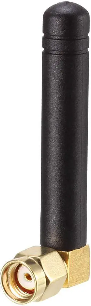 WiFi Antenna 2dBi 2.4/5.8GHz RP-SMA Male Right Angle Elbow Connector Dual Band 50mm Compatible with Bluetooth/Zigbee Antenna 2Pcs