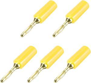 2mm Banana plugs Speaker Wire Cable Plugs Connectors Gold Yellow 5pcs Jack Connector