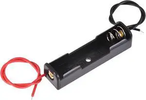 Battery Case Storage Box 1 Slot x 1.5V 2-Wire Lead for 1 x AAA Battery 10 Pcs