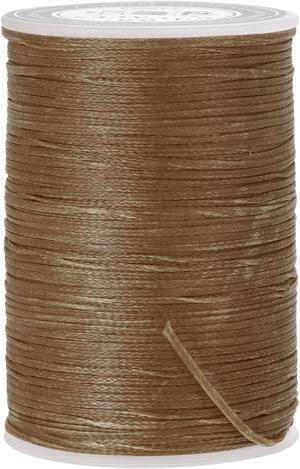 Leather Sewing Thread 98 Yards 150D/0.8mm Polyester Waxed Cord for Manual and Machine Sewing, Raw Umber