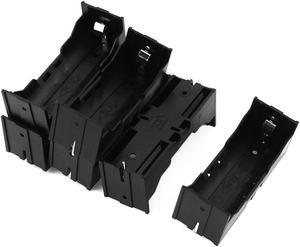 Plastic Single 26650 Battery Holder Case Storage Box 6Pcs Black
