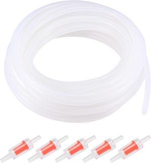 Silicone Tubing 4mm ID 6mm(1/4") OD 10m Aquarium Pump Air Water Hose with Check Valves