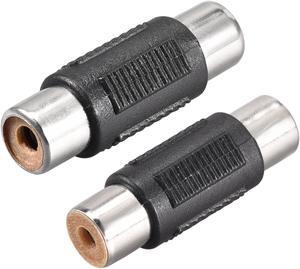 RCA Female to RCA Female Audio Video Coupler Adapter Nickel Plated 2pcs