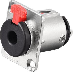 6.35mm 1/4 Inch Female Stereo TRS Audio Socket Jack Connector Panel/Chassis Mount - 6.35mm Stereo Socket 1pcs