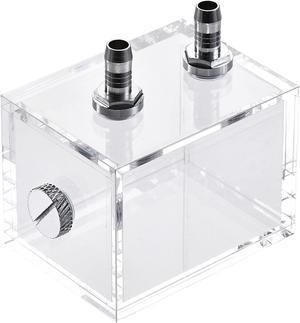 Acrylic Water Cooling Tank Kit 80mm x 60mm x 60mm with Nozzles and End Cap for Computer CPU Cooled